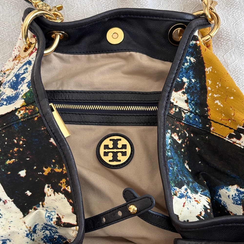 Tory Burch Designer-Inspired Multi‑Color Paint-Splatter Shoulder Bag - Picture 6 of 12